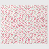 Candy Cane Muster rot und weiß Geschenkpapier (Flach)