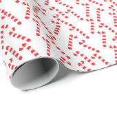 Candy Cane Muster rot und weiß Geschenkpapier (Rolleneckpunkt)