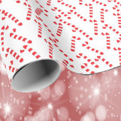 Candy Cane Muster rot und weiß Geschenkpapier