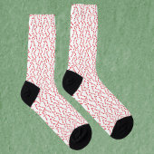 Candy Cane Muster rot und weiß Socken