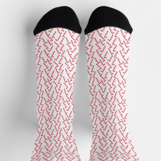 Candy Cane Muster rot und weiß Socken (Oben)