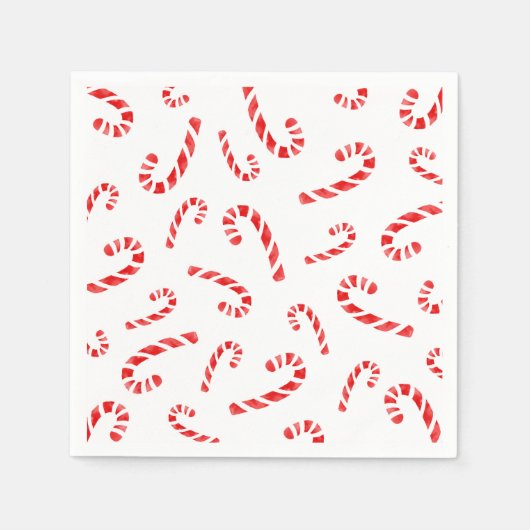Candy Cane Muster Serviette (Vorderseite)