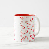 Candy Cane Muster Zweifarbige Tasse (VorderseiteRechts)