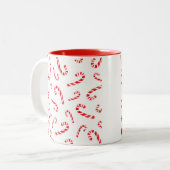 Candy Cane Muster Zweifarbige Tasse (Vorderseite Links)