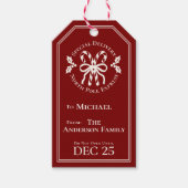 Candy Cane North Pole Express Special Delivery Geschenkanhänger (Vorderseite)