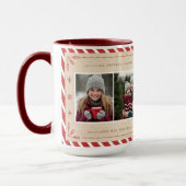 Candy Cane North Pole Express Weihnachts-Fotos Tasse (Links)