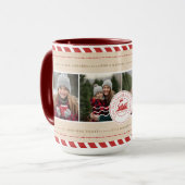 Candy Cane North Pole Express Weihnachts-Fotos Tasse (Vorderseite Links)