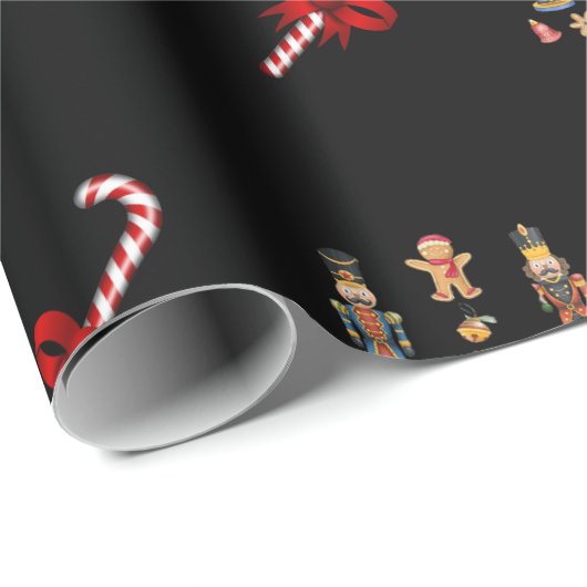 Candy Cane Nutcracker Suite Packpapier (Rolleneckpunkt)