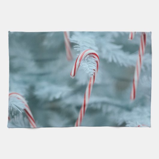 Candy Cane on Tree Geschirrtuch (Horizontal)