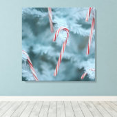 Candy Cane on Tree Leinwanddruck (Insitu (Holzboden))