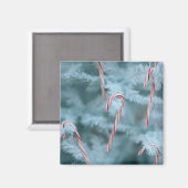 Candy Cane on Tree Magnet (Vorderseite/Rückseite)
