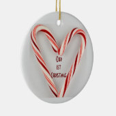 CANDY CANE ORNAMENT-UNSERE 1. CHRISTMAS ZUSAMMEN KERAMIK ORNAMENT (Rechts)