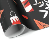 Candy Cane & Ornament Wrapping Paper Geschenkpapier (Rolleneckpunkt)