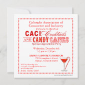 Candy Cane Party Einladung (Rückseite)