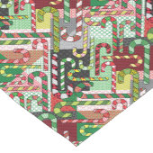 Candy Cane Patchwork Muster Kurzer Tischläufer (Ecke)
