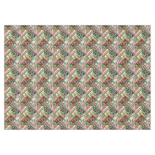 Candy Cane Patchwork Muster Tischdecke (Vorderseite (Horizontal))