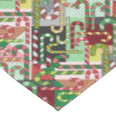 Candy Cane Patchwork Muster Tischdecke (Schrägansicht)