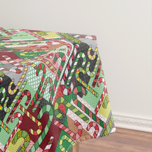 Candy Cane Patchwork Muster Tischdecke (Beispiel)