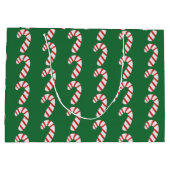 Candy Cane Pattern Große Geschenktüte (Rückseite)