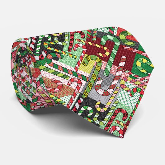Candy Cane Pattern Krawatte (Gerollt)