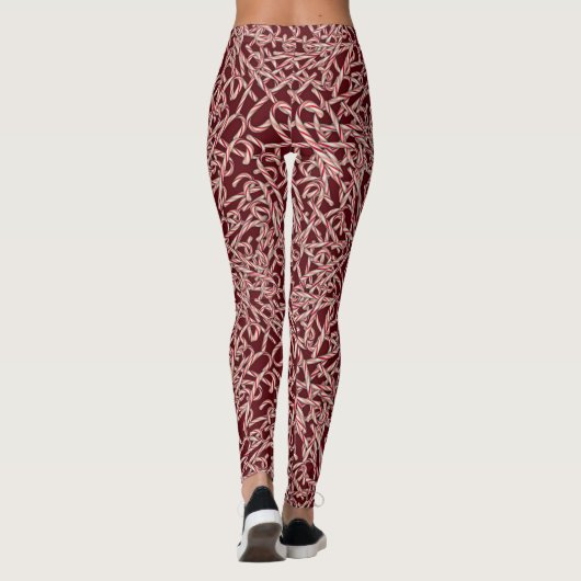 Candy Cane Pattern Leggings (Rückseite)