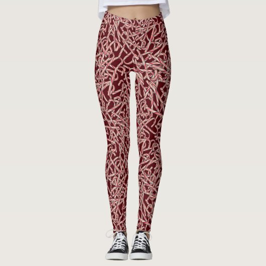 Candy Cane Pattern Leggings (Vorderseite)