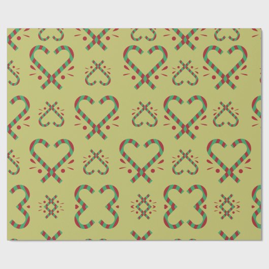 Candy Cane Pattern Packpapier (Flach)