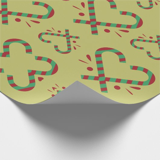 Candy Cane Pattern Packpapier (Ecke)