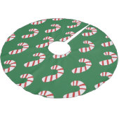 Candy Cane Pattern Polyester Weihnachtsbaumdecke (Schrägansicht)