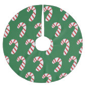 Candy Cane Pattern Polyester Weihnachtsbaumdecke (Vorderseite)