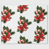 Candy Cane Pattern Retro Weihnachtsgeschenk Geschenkpapier (Flach)