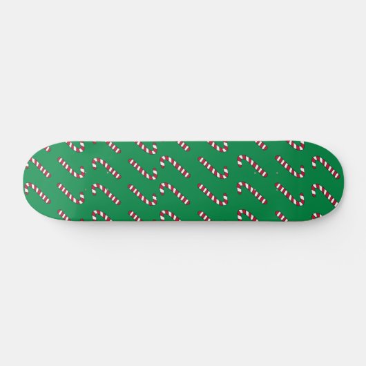 Candy Cane Pattern Skateboard (Horizontal)