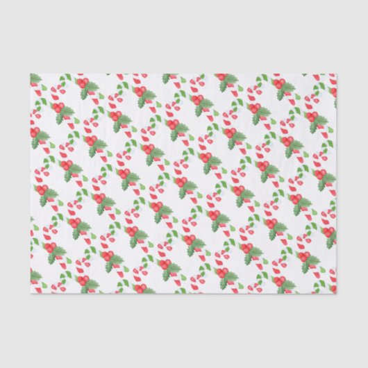 Candy Cane Pattern - Weihnachten Seidenpapier (Vorderseite)