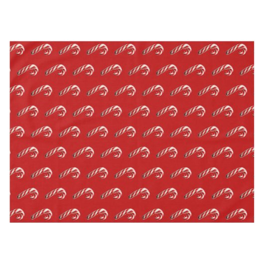 Candy Cane Pattern Weihnachten Tischdecke (Vorderseite (Horizontal))