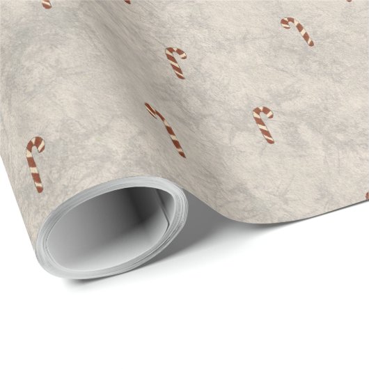 Candy Cane Pattern Wrapping Paper Geschenkpapier (Rolleneckpunkt)