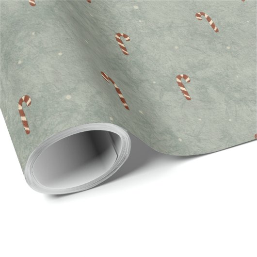 Candy Cane Pattern Wrapping Paper Geschenkpapier (Rolleneckpunkt)
