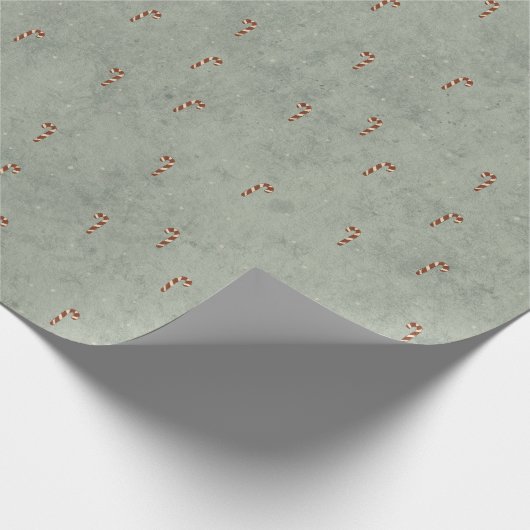 Candy Cane Pattern Wrapping Paper Geschenkpapier (Ecke)