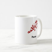 Candy Cane Peace Kaffeetasse (VorderseiteRechts)