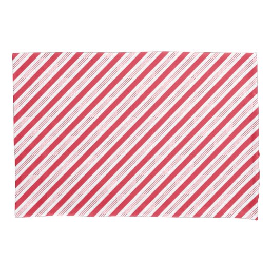 Candy Cane Peppermint Holiday Roter Streifen Kissenbezug (Vorderseite)