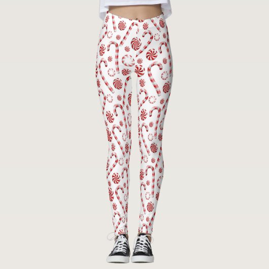 Candy Cane Peppermint Leggings (Vorderseite)