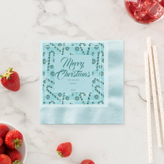 Candy Cane Peppermint Paper Napkin Serviette (Beispiel)