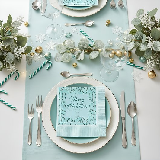 Candy Cane Peppermint Paper Napkin Serviette