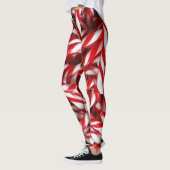 Candy Cane Peppermint Stick Fashion Leggings (Links)