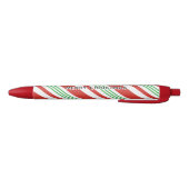 Candy Cane Peppermint Stripe Christmas Red & Green Kugelschreiber (Unterseite)