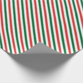 Candy Cane Peppermint Stripe Red and Green Geschenkpapier (Ecke)