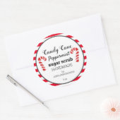 Candy Cane Peppermint Sugar Scrub Custom Labels Runder Aufkleber (Umschlag)