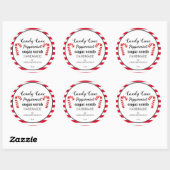 Candy Cane Peppermint Sugar Scrub Custom Labels Runder Aufkleber (Blatt)