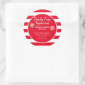 Candy Cane Peppermint Sugar Scrub DIY Runder Aufkleber (Tasche)