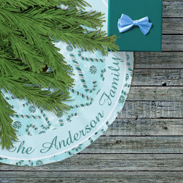 Candy Cane Peppermint Weihnachten Polyester Weihnachtsbaumdecke