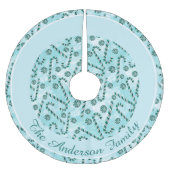 Candy Cane Peppermint Weihnachten Polyester Weihnachtsbaumdecke (Vorderseite)